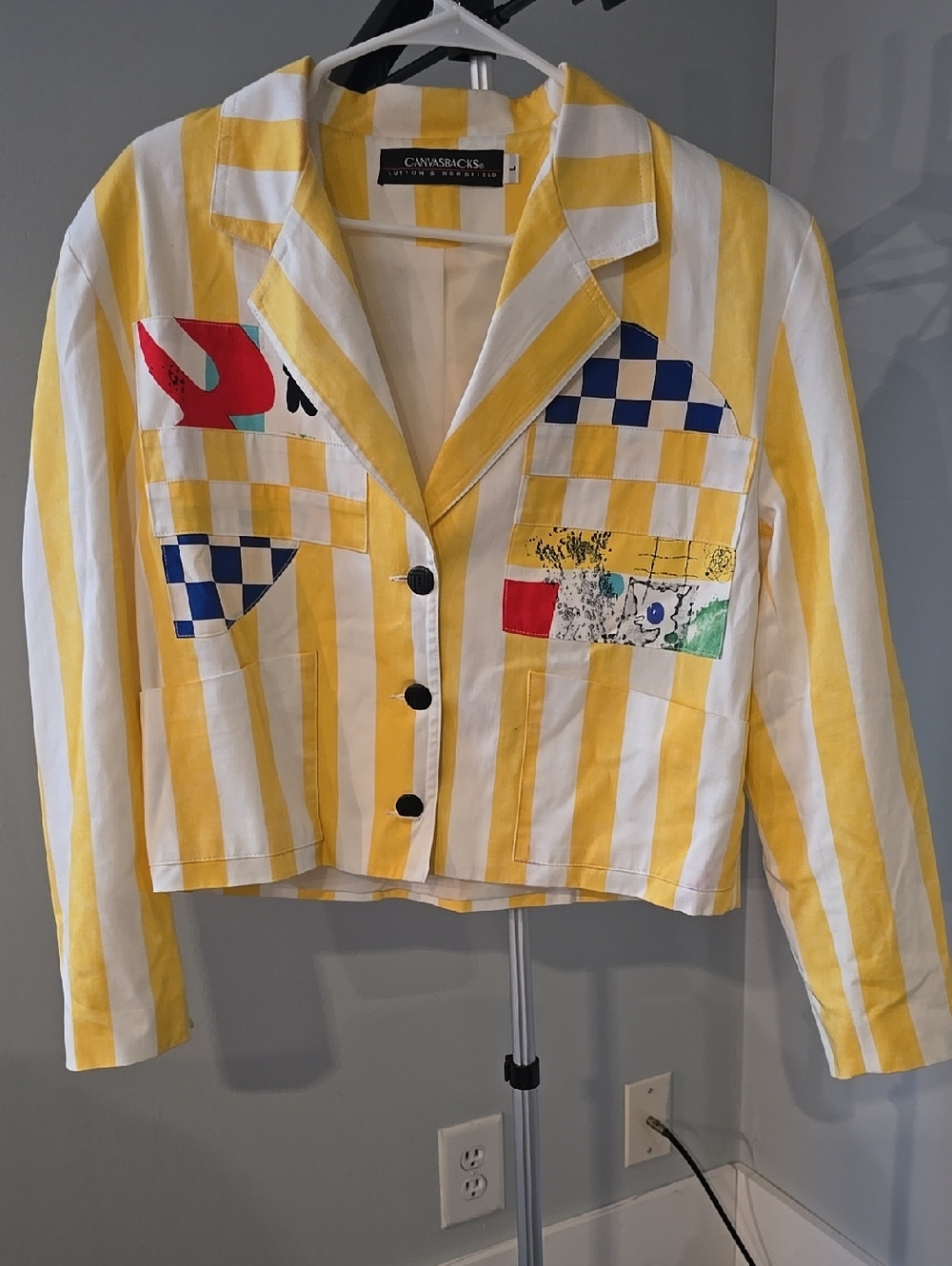 Canvasbacks Lutton &Horsfield, Vintage patchwork blazer Size L